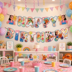 Ms Rachel Big 9 Foot Die Cut Birthday Banner
